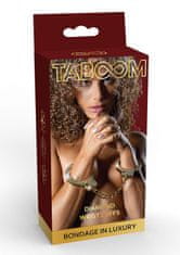 taboom TABOOM Bondage In Luxury Diamond Wrist Cuffs (Gold), kovové putá s kamienkami