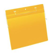 Durable Závesné vrecko s drôteným vešiakom na šírku A4 50ks žlté