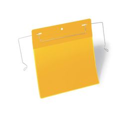 Durable Závesné vrecko s drôteným vešiakom na šírku A5 50ks žlté