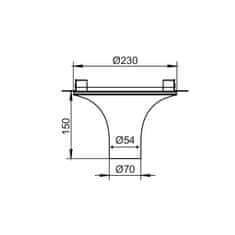 ACA ACA Lighting bodové svietidlo stropné 1XGU10 sadrové bezrámčekové D23XH15CM AVA G1018S