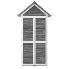 Petromila vidaXL Záhradný domček na náradie sivý 89x52,5x175 cm masívna borovica
