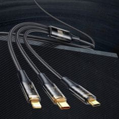 Mcdodo Mcdodo Micro USB, Lightning, Usb-C 3v1 6A 100W kábel