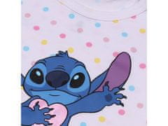 Disney Disney Stitch Biela a ružová bavlnená detská súprava s bodkami, tričko + šortky 3 m 62 cm