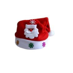 Northix Mikulášska čiapka s motívom Blinking - Santa Claus 