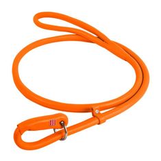 WAUDOG Okrúhle kožené škrtiace vodítko oranžové 135cm 4 mm oranžová