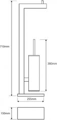 BEMETA BEMETA BETA: Stojan s držiakom toaletného papiera a WC štetkou 132836042 - Bemeta