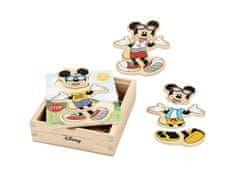 Mikro Trading MICKEY Mouse drevená skladačka "Dress Mickey" 19 dielikov v drevenej krabičke vo fólii