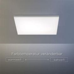 PAUL NEUHAUS LEUCHTEN DIREKT aj s JUST LIGHT LED stropné svietidlo hranaté v bielej farbe a nastaviteľnou farbou svetla, diaľkovým ovládačom a funkciou stmievania 2700-5000K