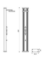 Formidra Solárna sprcha DADA 40L Antracit/Inox