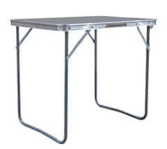 Aga Skladací kempingový stolík 70x50x60 cm Sivý