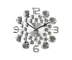 LAVVU Nástenné hodiny LAVVU LCT1030 CRYSTAL Jewel, strieborné, 34 cm