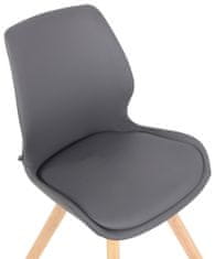 BHM Germany Jedálenská stolička Luna (SET 2 ks), syntetická koža, sivá