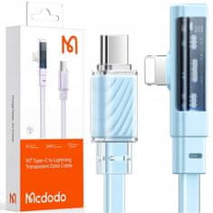 Mcdodo MCDODO KÁBEL USB-C LIGHTNING PLOCHÝ 36W PRE IPHONE 13 14 MODRÝ 2M