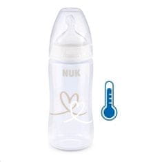 Nuk Dojčenská fľaša NUK FC+Temperature Control 300 ml BOX-Flow Control cumlík white 