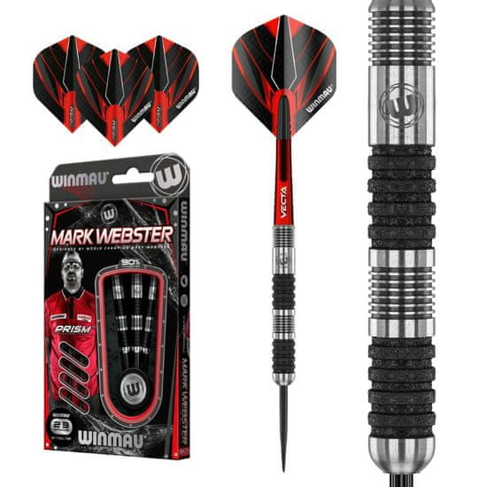 Winmau Šípky steel Mark Webster 23g, 90% wolfram