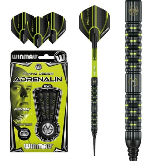 Winmau Šípky soft Michael van Gerwen Adrenalin 20g, 90% wolfram