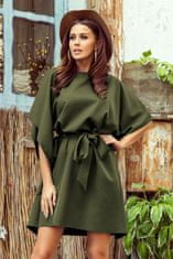 Numoco Dámske šaty 287-13 SOFIA, khaki, 2XL/3XL