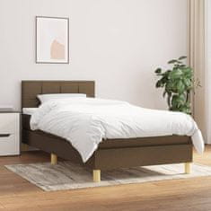 Petromila vidaXL Boxspring posteľ s matracom tmavohnedá 90x190 cm látka