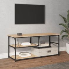 Vidaxl TV skrinka dub sonoma 103x38x46,5 cm kompozitné drevo a oceľ