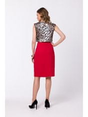 Style Stylove Dámska midi sukňa Lyoth S343 červená L