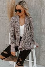 OMG! Dámsky klasický sveter Va leopard L