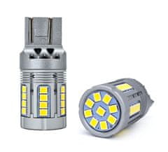 W21/5W LED žiarovka 7443 12-24V bez chyby 3000lm biela