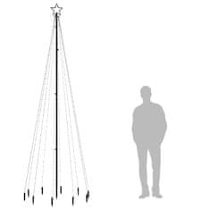 Vidaxl Vianočný stromček s hrotom 310 modrými LED 300 cm