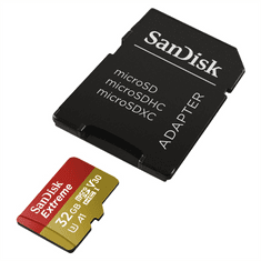 HAMA SanDisk Extreme micro SDHC 32 GB 100 MB/s A1 Class 10 UHS-I V30, adapter,akčné kamery