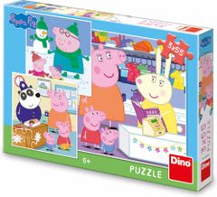 DINO Puzzle PEPPA PIG: Veselé popoludnie 3x55 dielikov