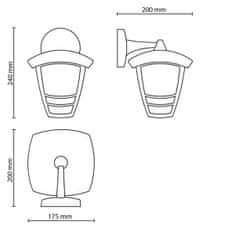 Philips Záhradná lampa LED fasádne nástenné svietidlo E27 CREEK nadol