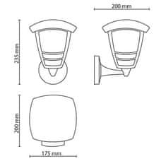 Philips Záhradná lampa LED fasádne nástenné svietidlo E27 CREEK nahor