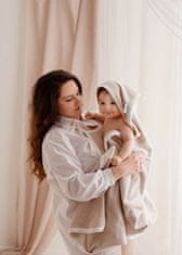 BELISIMA Detská osuška so žinkou a uterákom Swaddle biela