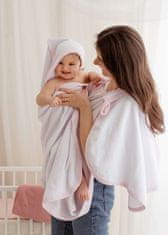BELISIMA Detská osuška so žinkou a uterákom Swaddle biela