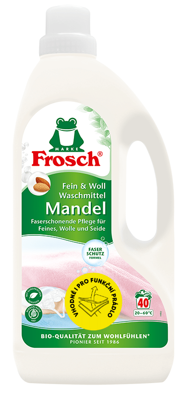 Frosch EKO Prací prostriedok na vlnu a jemnú bielizeň Mandle 1500 ml, 40 pracích dávok