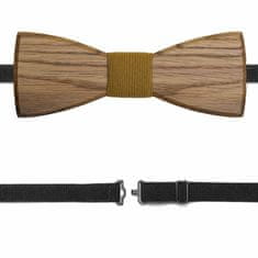 BeWooden drevený motýlik White Wine Bow Tie, pánsky hnedé univerzálne