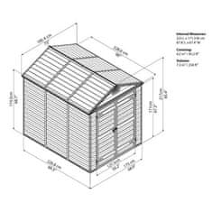 Palram Hnedý záhradný domček Skylight 6x8 m 702297