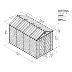 Palram Záhradný domček Skylight 6x10 hnedý