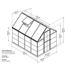 Palram Polykarbonátový skleník hybrid 6x8