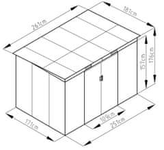 Rojaplast Rojaplast záhradný kovový sivý domček S2001C
