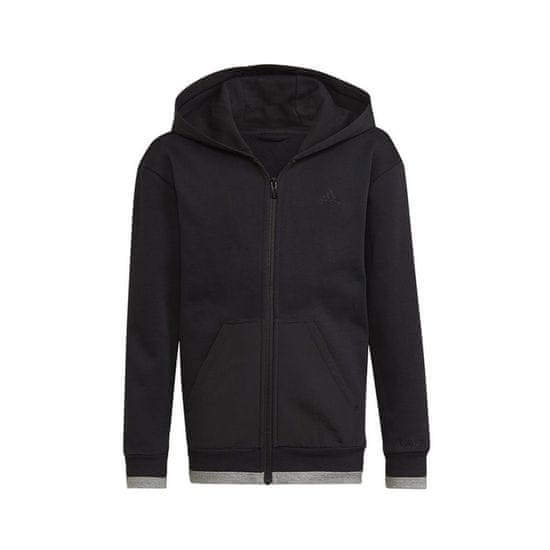 Adidas Mikina čierna Fleece Fullzip Hoody JR