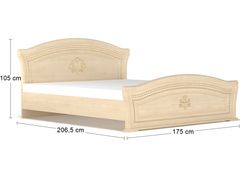 nabbi Rustikálna manželská posteľ s roštom Molis BD-160 160x200 cm - breza polárna
