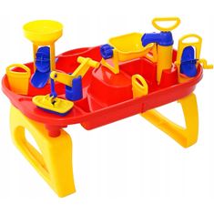 Iso Trade Detský interaktívny hrací stolík - vodný svet | červeno-žltý