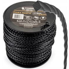 Powermat Žacia struna do krovinorezu 2.4mm 115m 4-hranná | PM-ZTN-2.4-115T