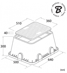 Bradas Ventilová šachta 64x50cm JUMBO BR-DSSZ-P6450G