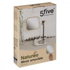 5five Kozmetické zrkadlo s miskou Natureo 924A, biele