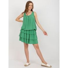 Och Bella Dámske šaty s volánmi OCH BELLA zelená TW-SK-BI-8139.44_399002 Univerzálne