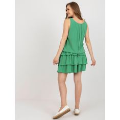Och Bella Dámske šaty s volánmi OCH BELLA zelená TW-SK-BI-8139.44_399002 Univerzálne