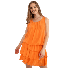 Och Bella Dámske šaty s volánom OCH BELLA oranžová TW-SK-BI-8139.44_399022 Univerzálne