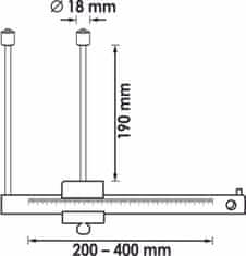Vigor Posuvné meradlo na brzdové kotúče, rozsah 200 - 400 mm - VIGOR V4930