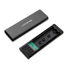 Qoltec Skriňa Qoltec | nosič diskov M.2 SATA SSD | NVME | disky USB typu C